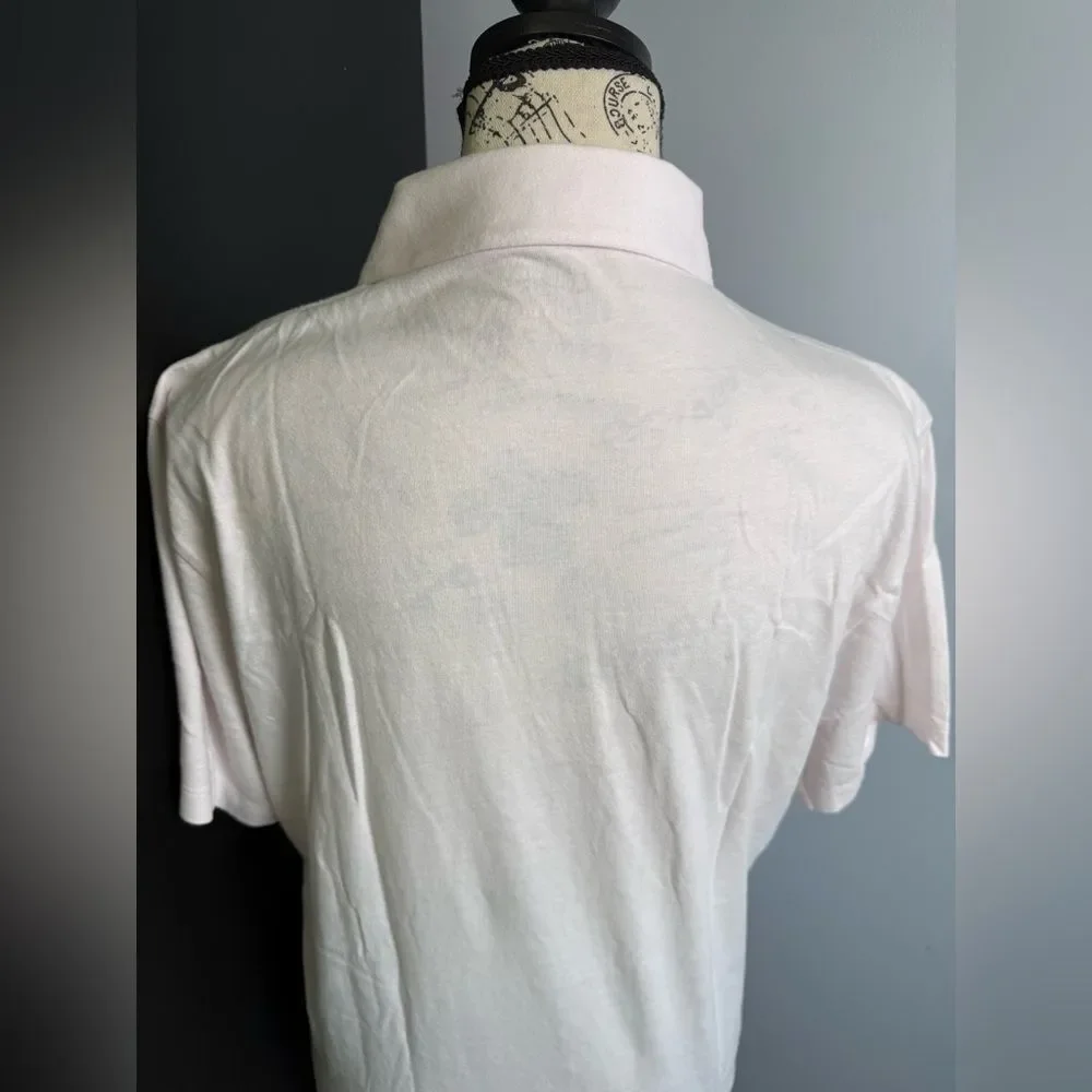 J.Crew Sueded cotton polo shirt NWT Size S